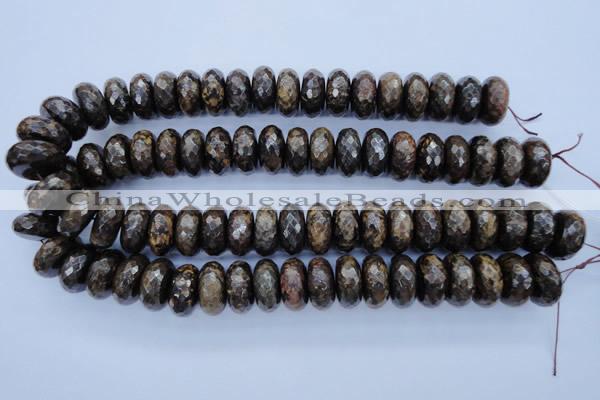 CBZ68 15.5 inches 10*20mm faceted rondelle bronzite gemstone beads