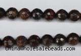 CBZ94 15.5 inches 8mm faceted round bronzite gemstone beads