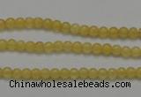 CCA02 15.5 inches 4mm round yellow calcite gemstone beads wholesale