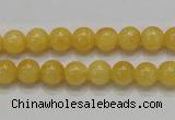 CCA04 15.5 inches 8mm round yellow calcite gemstone beads wholesale