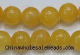 CCA07 15.5 inches 14mm round yellow calcite gemstone beads wholesale