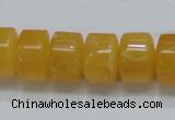 CCA09 15.5 inches 10*16mm wheel-shaped yellow calcite gemstone beads