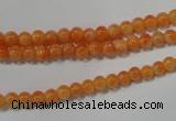 CCA300 15.5 inches 4mm round orange calcite gemstone beads wholesale