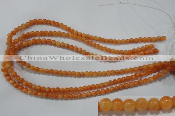 CCA301 15.5 inches 6mm round orange calcite gemstone beads wholesale