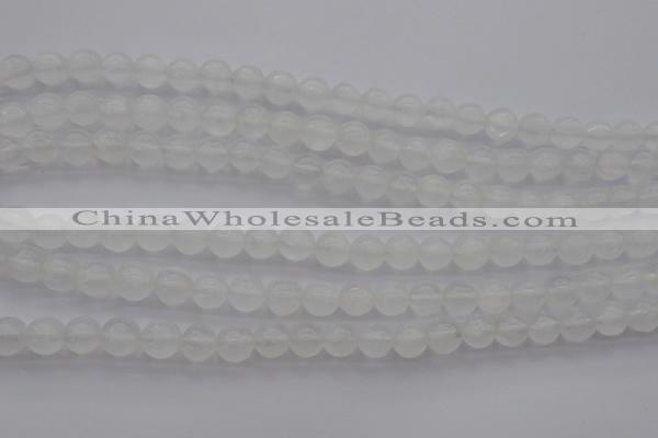 CCA353 15.5 inches 8mm round white calcite beads wholesale