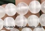 CCA362 15.5 inches 8mm round white calcite gemstone beads