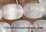 CCA370 15.5 inches 10*14mm rice white calcite gemstone beads