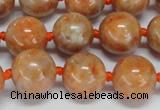 CCA454 15.5 inches 12mm round orange calcite gemstone beads