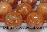 CCA457 15.5 inches 18mm round orange calcite gemstone beads