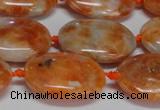 CCA483 15.5 inches 15*20mm oval orange calcite gemstone beads