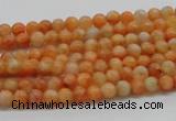 CCA50 15.5 inches 4mm round orange calcite gemstone beads wholesale