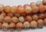 CCA51 15.5 inches 8mm round orange calcite gemstone beads wholesale