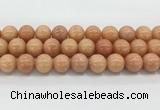 CCA518 15.5 inches 14mm round peach calcite gemstone beads wholesale