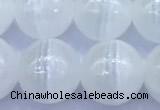 CCA531 15 inches 10mm round white calcite beads