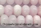 CCA535 15 inches 6*8mm rondelle pink calcite beads