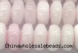 CCA536 15 inches 6*10mm rondelle pink calcite beads