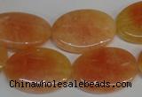 CCA66 15.5 inches 18*25mm oval orange calcite gemstone beads