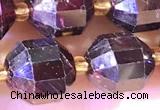 CCB1012 15 inches 9*10mm faceted red garnet beads