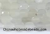 CCB1131 15 inches 4mm faceted coin white moonstone beads