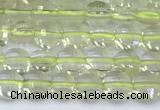 CCB1142 15 inches 4mm faceted coin lemon quartz beads