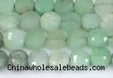 CCB1150 15 inches 4mm faceted coin Australia chrysoprase beads