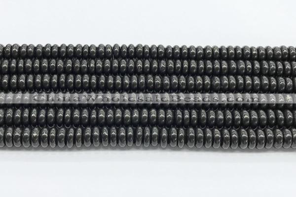 CCB1195 15 inches 3.5*8mm rondelle shungite gemstone beads