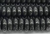 CCB1196 15 inches 4.5*10mm rondelle shungite gemstone beads