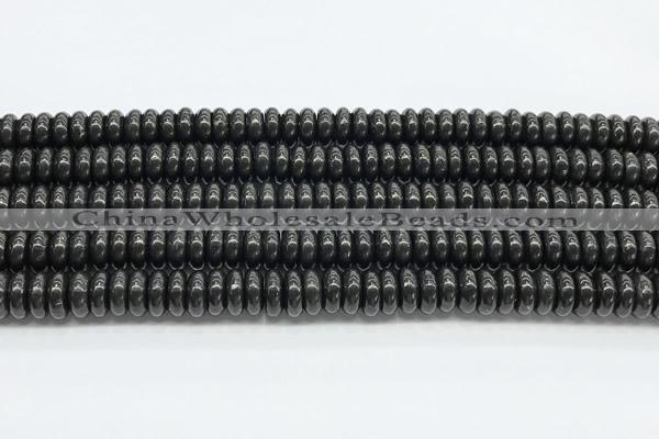 CCB1196 15 inches 4.5*10mm rondelle shungite gemstone beads