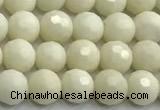 CCB1210 15 inches 6mm faceted round ivory jasper beads