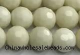 CCB1211 15 inches 8mm faceted round ivory jasper beads