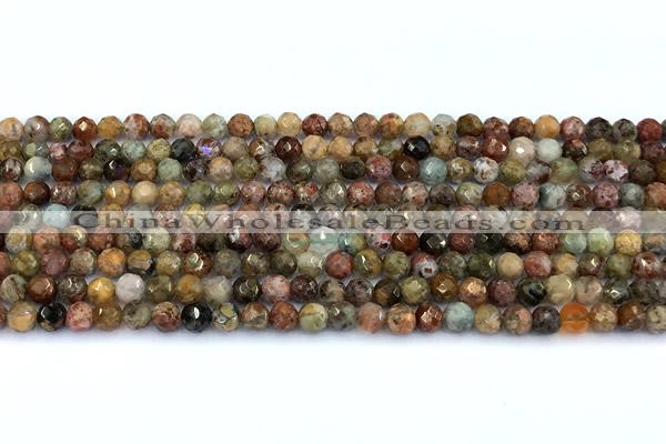 CCB1250 15 inches 4mm faceted round gemstone beads