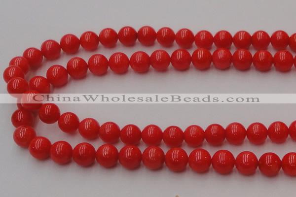 CCB127 15.5 inches 9mm round red coral beads strand wholesale