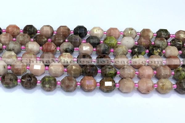 CCB1287 15 inches 9mm - 10mm faceted gemstone beads
