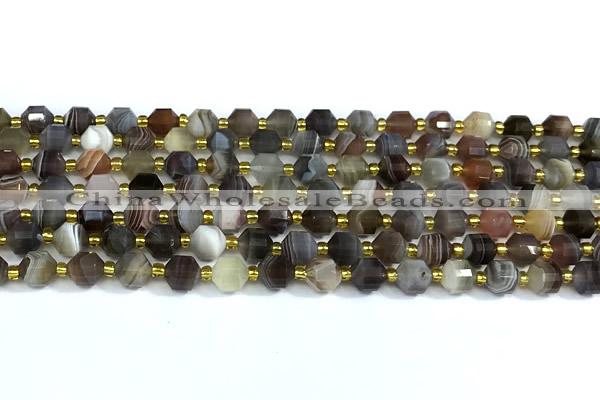 CCB1292 15 inches 7mm - 8mm faceted Botswana agate beads
