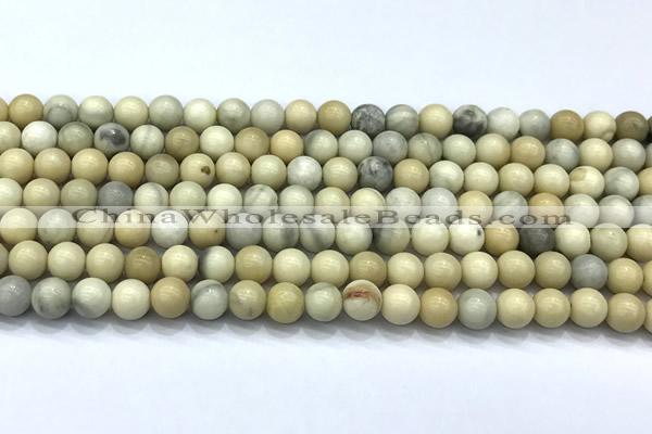 CCB1295 15 inches 6mm round ivory jasper beads