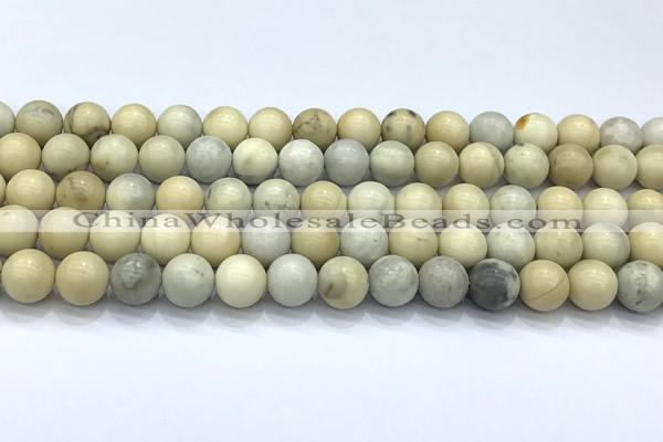 CCB1297 15 inches 10mm round ivory jasper beads