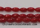 CCB130 15.5 inches 3*6mm rice red coral beads strand wholesale