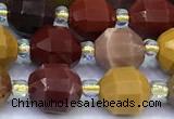 CCB1302 15 inches 7mm - 8mm faceted mookaite beads