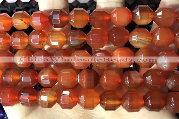 CCB1313 15 inches 9mm - 10mm faceted red agate beads