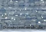 CCB1351 15 inches 2.5mm faceted coin aquamarine beads