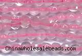 CCB1353 15 inches 2.5mm faceted coin rose quartz beads