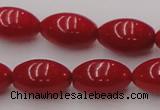 CCB138 15.5 inches 7*11mm rice red coral beads strand wholesale