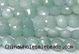 CCB1387 15 inches 4mm faceted coin amazonite beads