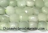 CCB1402 15 inches 6mm faceted coin jade beads