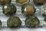 CCB1437 15 inches 7mm - 8mm faceted rhyolite beads
