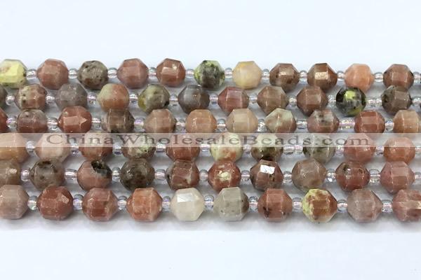 CCB1444 15 inches 7mm - 8mm faceted gemstone beads