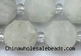 CCB1452 15 inches 9mm - 10mm faceted white moonstone beads