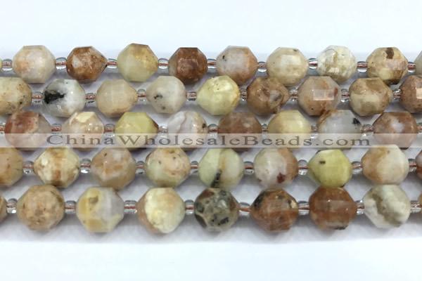 CCB1512 15 inches 9mm - 10mm faceted gemstone beads