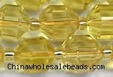 CCB1521 15 inches 8mm - 9mm faceted citrine gemstone beads