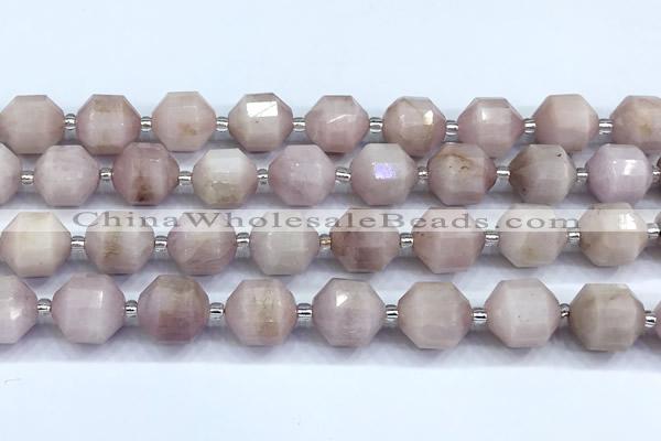 CCB1536 15 inches 11mm - 12mm faceted kunzite gemstone beads